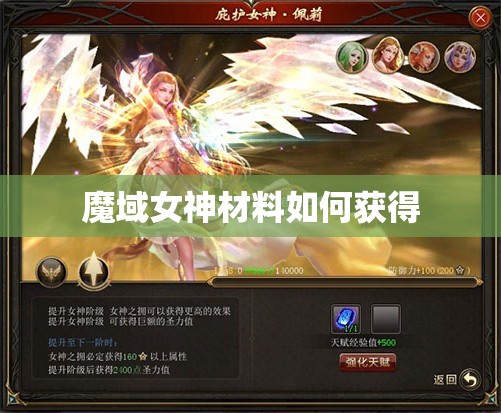 魔域女神材料如何获得