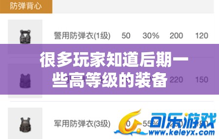 高等级装备的耐久度通常都是比较大的